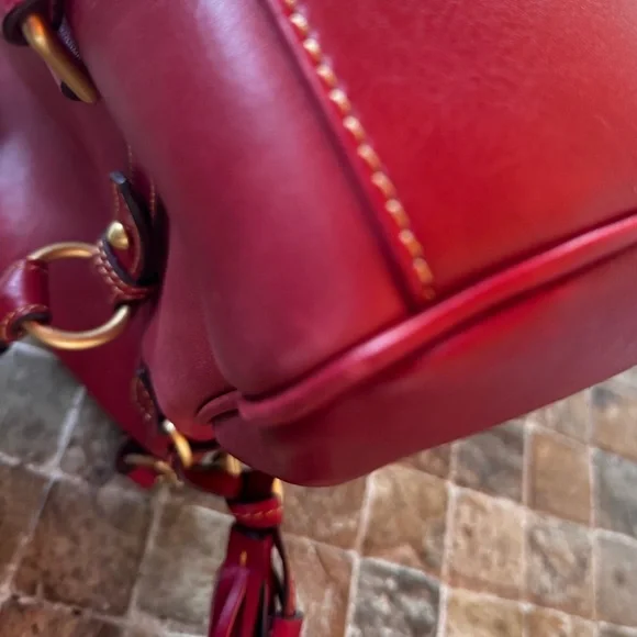 Dooney & Bourke Burgundy Leather Satchel - Picture 6 of 15